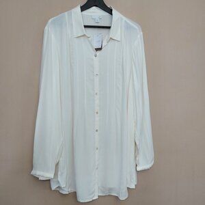 J.Jill cream button front blouse